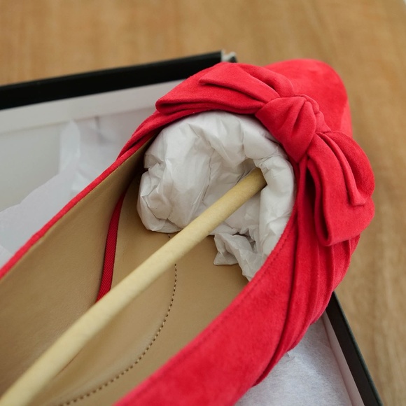 Talbots Red Pop Edison Bow Flats 11M — NWT - Picture 6 of 9